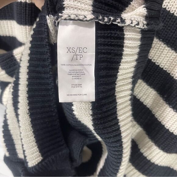 CABI Navy/White Whistle Striped Knit Cardigan XS - Picture 6 of 6